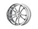Asanti Sigma Brushed Silver with Chrome Lip Wheel; Rear Only; 20x10.5 (11-23 RWD Charger, Excluding Widebody)