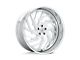 Asanti AF864 Brushed Wheel; Left Directional; Rear Only; 24x10; -20mm Offset (93-02 Camaro)