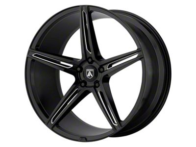 Asanti Alpha 5 Gloss Black Milled Wheel; Rear Only; 20x10.5; 38mm Offset (16-24 Camaro)