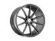 Asanti ries Matte Graphite Wheel; 20x8.5; 38mm Offset (16-24 Camaro, Excluding SS w/ 6-Piston Front Calipers & ZL1)