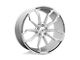 Asanti Athena Brushed Silver Wheel; Rear Only; 20x10; 40mm Offset (16-24 Camaro, Excluding SS w/ 6-Piston Front Calipers & ZL1)