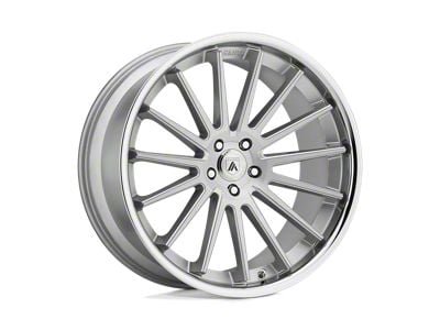 Asanti Beta Brushed Silver with Chrome Lip Wheel; Rear Only; 20x10.5; 38mm Offset (16-24 Camaro, Excluding SS w/ 6-Piston Front Calipers & ZL1)