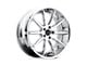 Asanti Capella Chrome Wheel; Rear Only; 22x10; 25mm Offset (16-24 Camaro, Excluding SS w/ 6-Piston Front Calipers & ZL1)