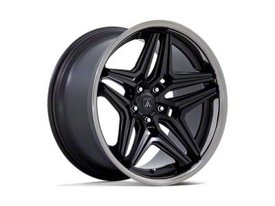 Asanti Duke Satin Black with DDT Lip Wheel; 20x9; 15mm Offset (16-24 Camaro, Excluding SS w/ 6-Piston Front Calipers & ZL1)