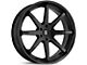 Asanti Kaiser Satin Black with Gloss Black Lip Wheel; 20x9 (16-24 Camaro)