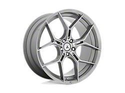 Asanti Monarch Titanium Brushed Wheel; Rear Only; 22x10.5; 40mm Offset (16-24 Camaro, Excluding SS w/ 6-Piston Front Calipers & ZL1)