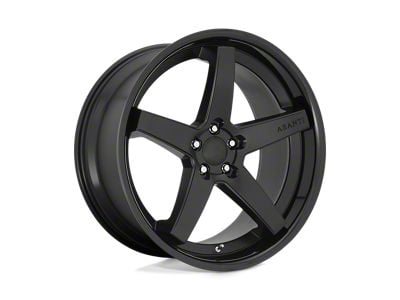 Asanti Regal Satin Black with Gloss Black Lip Wheel; 22x10.5; 35mm Offset (16-24 Camaro, Excluding SS w/ 6-Piston Front Calipers & ZL1)