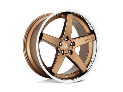 Asanti Regal Satin Bronze with Chrome Lip Wheel; 20x9; 35mm Offset (16-24 Camaro)