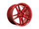 Asanti Reign Candy Red Wheel; Rear Only; 20x10.5 (16-24 Camaro, Excluding SS w/ 6-Piston Front Calipers & ZL1)