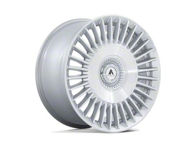 Asanti Tiara Gloss Silver with Bright Machined Face Wheel; Rear Only; 22x10.5; 38mm Offset (16-24 Camaro, Excluding SS w/ 6-Piston Front Calipers & ZL1)