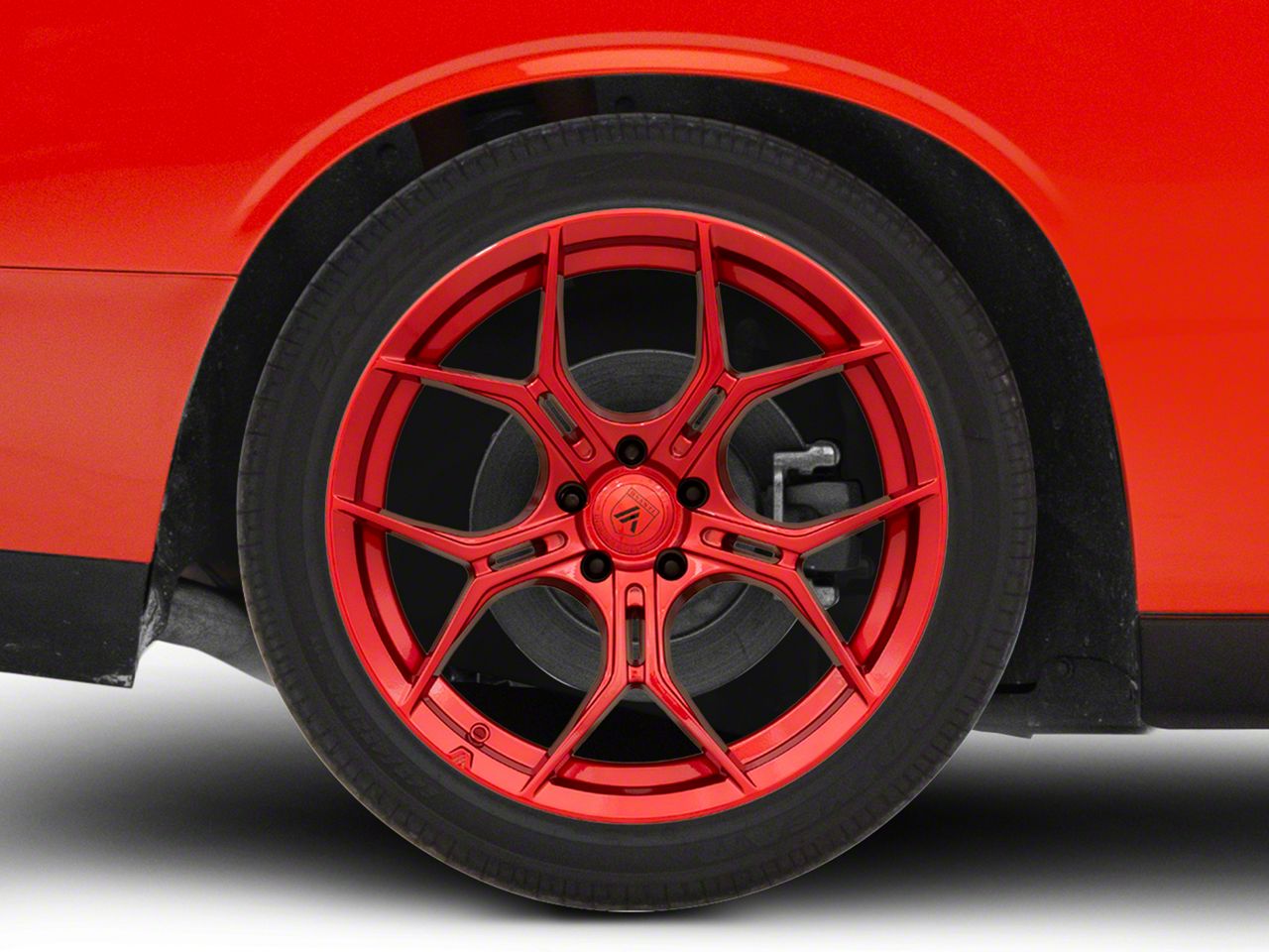 Asanti Monarch Candy Red Wheel; Rear Only; 22x10.5; 20mm Offset (08-23 RWD  Challenger, Excluding Widebody)