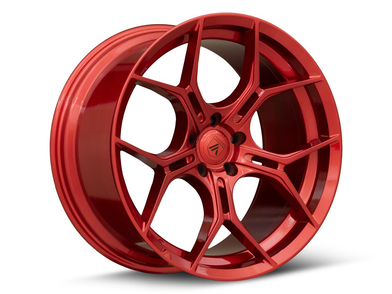 Asanti Challenger Monarch Candy Red Wheel; Rear Only; 22x10.5; 20mm Offset  ABL37-22051520RD (08-23 RWD Challenger, Excluding Widebody) - Free Shipping