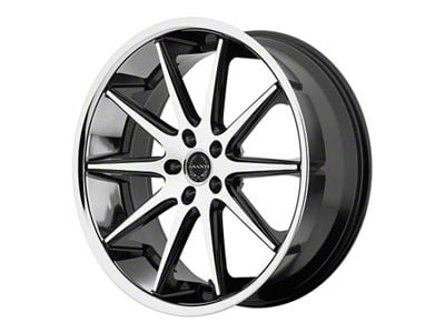 Asanti Capella Gloss Black Machined Wheel; Rear Only; 22x10 (11-23 RWD Charger)