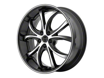 Asanti Elektra Black Machined Wheel; Rear Only; 22x10 (11-23 RWD Charger)