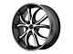 Asanti Elektra Black Machined Wheel; Rear Only; 22x10 (11-23 RWD Charger)