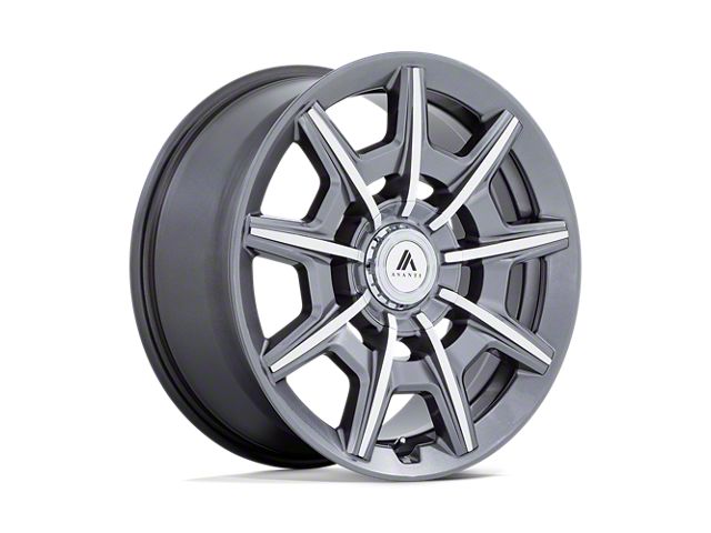 Asanti Esquire Gloss Anthracite Bright Machined Wheel; Rear Only; 20x10.5 (11-23 RWD Charger, Excluding Widebody)