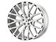Asanti Leo Brushed Silver Wheel; Rear Only; 22x10.5 (11-23 RWD Charger, Excluding Widebody)