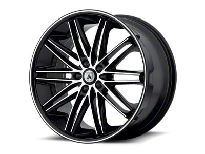 Asanti Pollux Gloss Black Machined Wheel; Rear Only; 22x10 (11-23 RWD Charger)