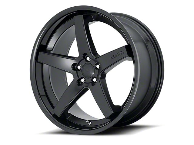 Asanti Regal Satin Black with Gloss Black Lip Wheel; Rear Only; 22x10.5 (11-23 RWD Charger)