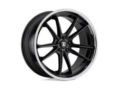 Asanti Sigma Gloss Black with Chrome Lip Wheel; 24x9; 15mm Offset (11-23 RWD Charger, Excluding Widebody)