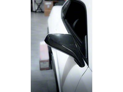 Auto Addict USA Mirror Caps; Gloss Carbon Fiber (10-15 Camaro)