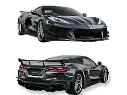 Auto Addict USA Deluxe Wide Track Package Full Body Kit; Carbon Fiber (20-24 Corvette C8 Stingray Convertible)
