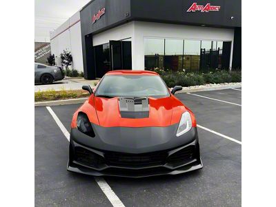 Auto Addict USA ZR1 Track Package Front Bumper Conversion; Unpainted (14-19 Corvette C7, Excluding ZR1)