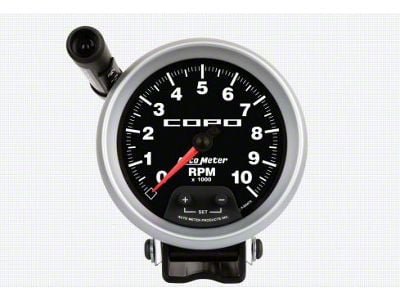 Auto Meter 3-3/4-Inch Pedestal Tachometer with Shift Light and COPO Logo; Electrical (Universal; Some Adaptation May Be Required)