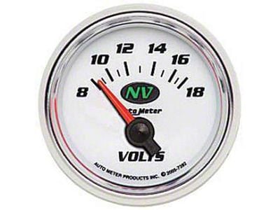 Auto Meter NV Voltmeter Gauge; Electrical (Universal; Some Adaptation May Be Required)