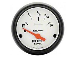 Auto Meter Phantom Fuel Level Gauge; 0 ohm Empty to 90 ohm Full; Electrical (Universal; Some Adaptation May Be Required)