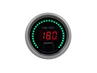 Auto Meter Sport-Comp Elite Two Channel Fuel Level/Voltmeter Gauge; Digital (Universal; Some Adaptation May Be Required)