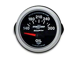 Auto Meter Sport-Comp II Series 2-1/16-Inch Oil Temperature Gauge; 140-300 Fahrenheit (Universal; Some Adaptation May Be Required)