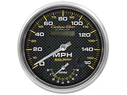 Auto Meter Carbon Fiber Series 5-Inch Tachometer/Speedometer Combo; 8K RPM / 160 MPH (Universal; Some Adaptation May Be Required)