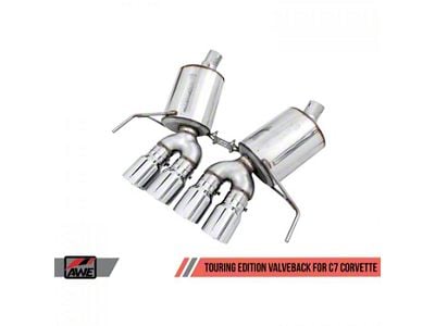 AWE Touring Edition Valve-Back Exhaust with Chrome Silver Tips (14-19 Corvette C7 Stingray w/ Automatic Transmission)