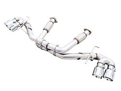 AWE Track Edition Cat-Back Exhaust with Quad Chrome Silver Tips (20-24 6.2L Corvette C8)