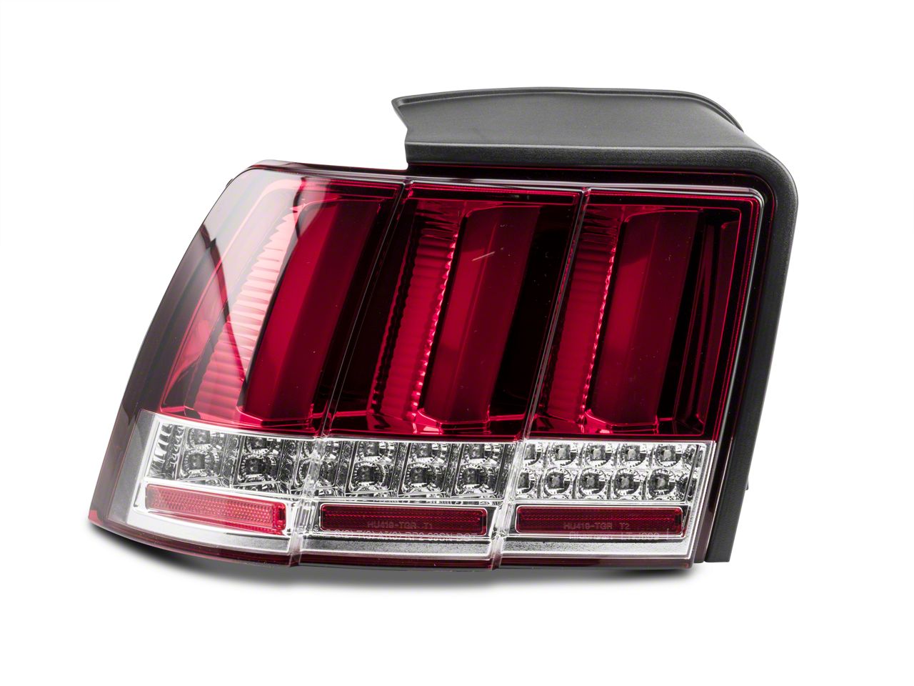 Mustang Sequential LED Tail Lights; Black Housing; Red/Clear Lens (99-04  Mustang, Excluding 99-01 Cobra) - Free Shipping