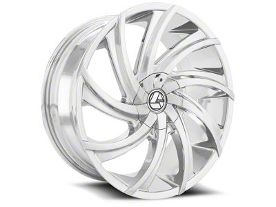 Azara AZA-503 Chrome Wheel; Rear Only; 24x9; 15mm Offset (16-24 Camaro, Excluding SS w/ 6-Piston Front Calipers & ZL1)