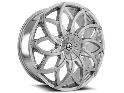 Azara AZA-504 Chrome Wheel; Rear Only; 24x9; 32mm Offset (10-15 Camaro, Excluding ZL1)