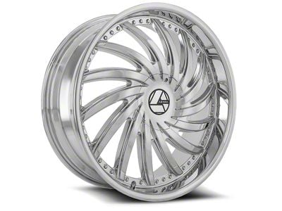 Azara AZA-508 Chrome Wheel; Rear Only; 26x9.5; 32mm Offset (16-24 Camaro, Excluding SS w/ 6-Piston Front Calipers & ZL1)