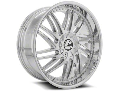 Azara AZA-509 Nano Chrome Wheel; Rear Only; 22x9.5; 15mm Offset (16-24 Camaro)