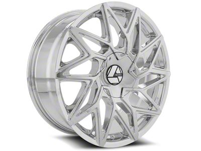 Azara AZA-511 Nano Chrome Wheel; Rear Only; 24x9; 18mm Offset (16-24 Camaro, Excluding SS w/ 6-Piston Front Calipers & ZL1)