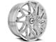 Azara AZA-511 Nano Chrome Wheel; Rear Only; 24x9; 18mm Offset (16-24 Camaro, Excluding SS w/ 6-Piston Front Calipers & ZL1)