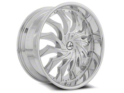 Azara AZA-515 Chrome Wheel; Rear Only; 24x9; 35mm Offset (16-24 Camaro, Excluding SS w/ 6-Piston Front Calipers & ZL1)