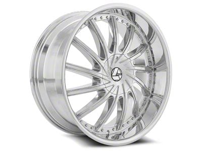 Azara AZA-517 Chrome Wheel; Rear Only; 24x9; 35mm Offset (16-24 Camaro, Excluding SS w/ 6-Piston Front Calipers & ZL1)