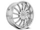 Azara AZA-517 Chrome Wheel; Rear Only; 24x9; 35mm Offset (16-24 Camaro, Excluding SS w/ 6-Piston Front Calipers & ZL1)