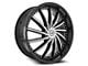 Azara AZA-517 Gloss Black and Machined Wheel; Rear Only; 24x9; 35mm Offset (16-24 Camaro, Excluding SS w/ 6-Piston Front Calipers & ZL1)