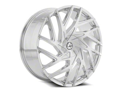 Azara AZA-518 Chrome Wheel; Rear Only; 24x9; 18mm Offset (16-24 Camaro, Excluding SS w/ 6-Piston Front Calipers & ZL1)