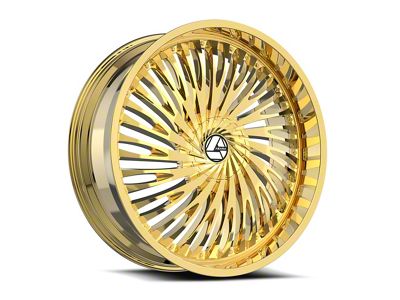 Azara AZA-526 Nano Gold Wheel; Rear Only; 24x9; 15mm Offset (10-15 Camaro, Excluding ZL1)