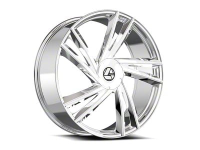 Azara AZA-529 Nano Chrome Wheel; Rear Only; 24x9; 32mm Offset (16-24 Camaro, Excluding SS w/ 6-Piston Front Calipers & ZL1)