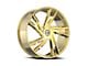 Azara AZA-529 Nano Gold Wheel; 22x8.5; 38mm Offset (16-24 Camaro, Excluding SS w/ 6-Piston Front Calipers & ZL1)